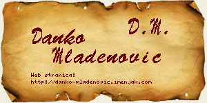 Danko Mladenović vizit kartica